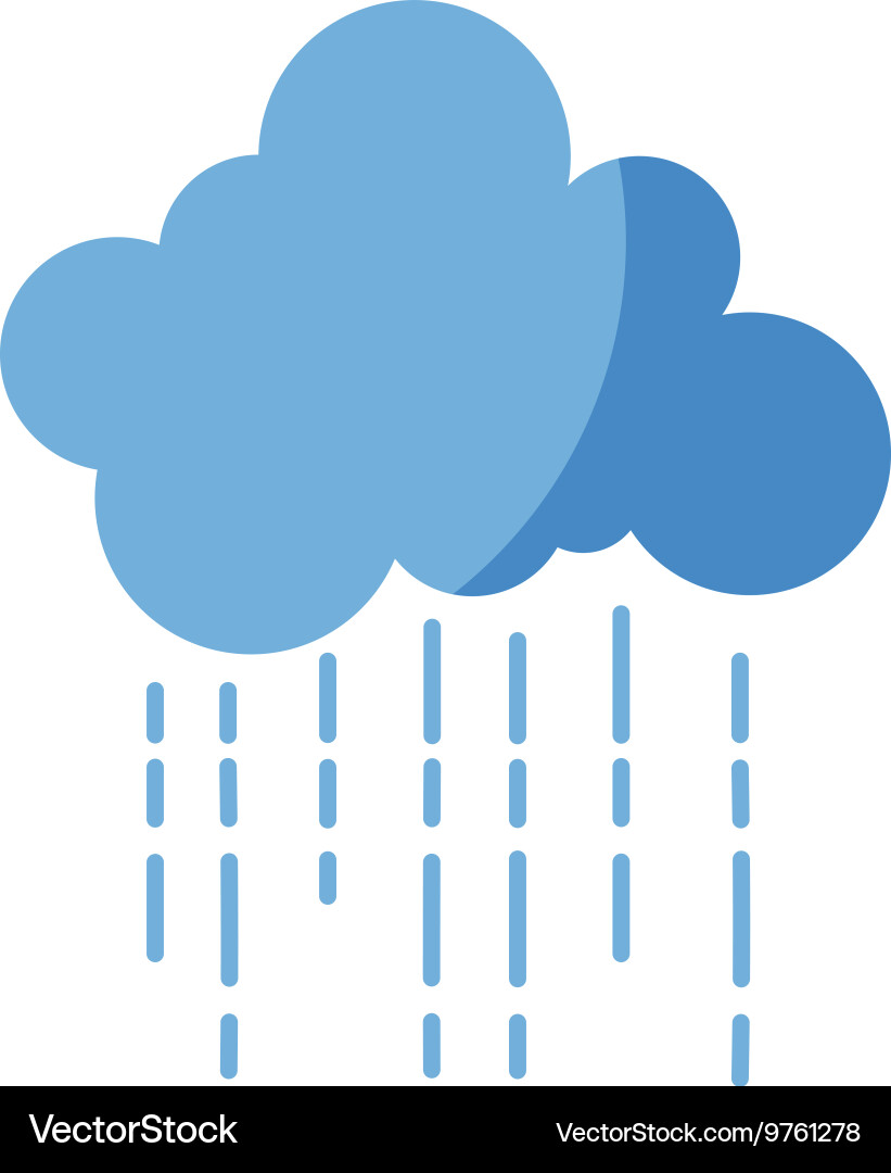 Rain cloud Royalty Free Vector Image - VectorStock