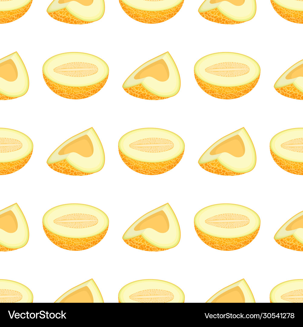 Seamless pattern with fresh half and cut slice vector image