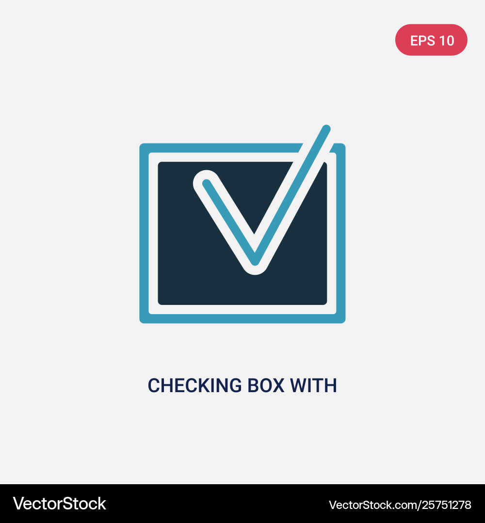 Zwei Farbprüfkästchen mit einem Checkmark-Symbol von Zwei Farbprüfkästchen mit einem Checkmark-Symbol von vektorbild