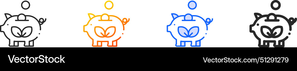 Business and finance iconthin linear gradient Business and finance iconthin linear gradient Vector Image
