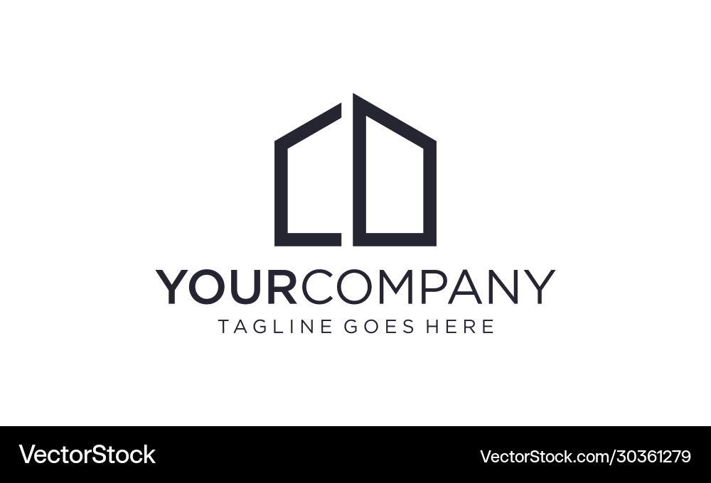 C d initial building logo concept C d initial building logo concept Vector Image