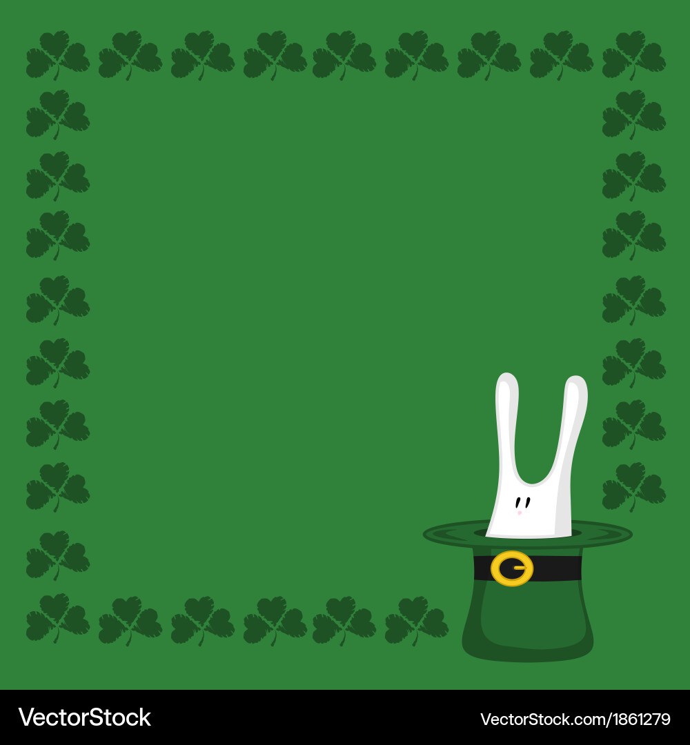 Clover and rabbit vector image