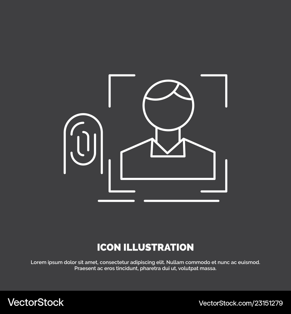Finger fingerprint recognition scan scanning icon Finger fingerprint recognition scan scanning icon vector image