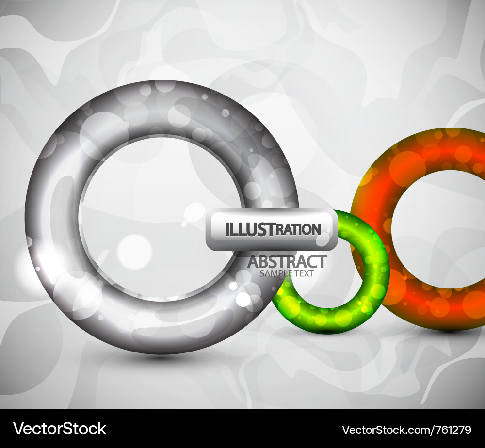Glossy Round Shapes Background vector image