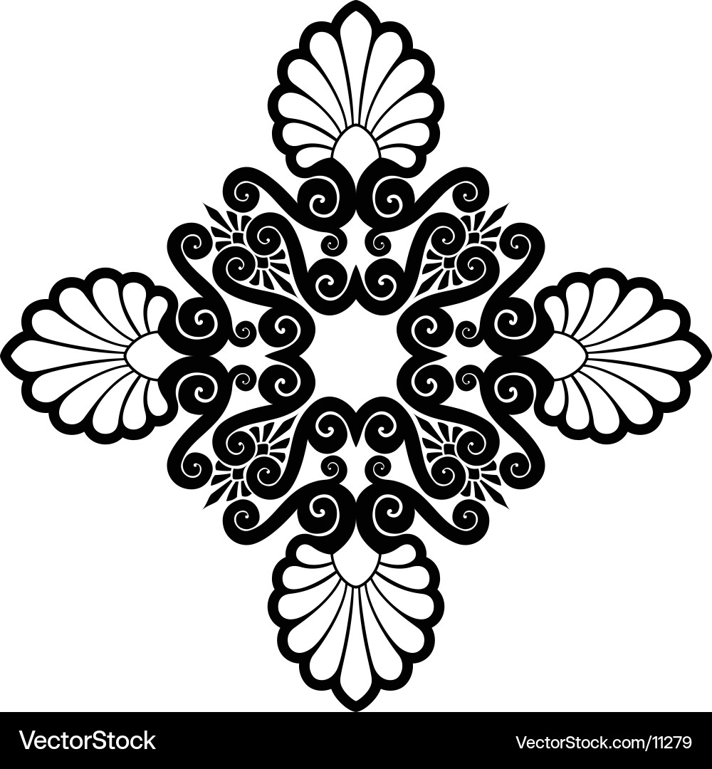 Intricate Floral Scroll Pattern vector image