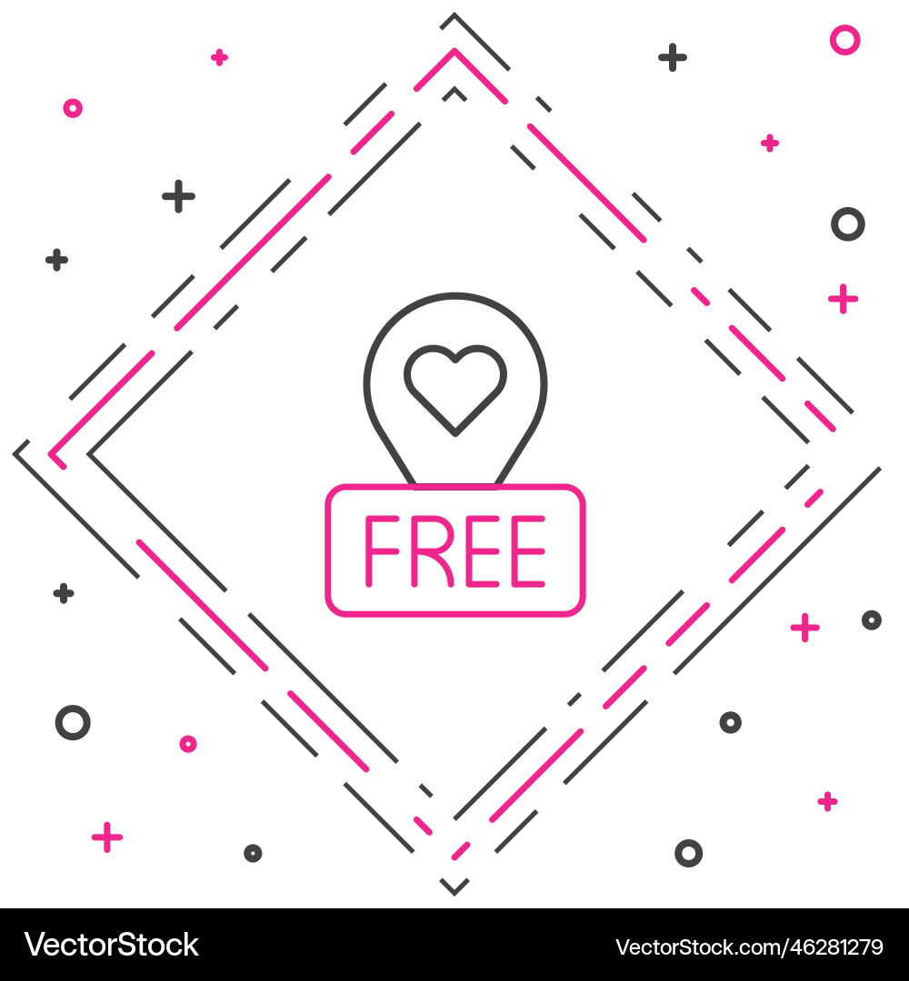 Line map pointer with heart icon isolated on white Line map pointer with heart icon isolated on white vector image