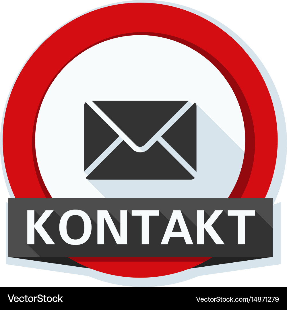 Mail contact button non-english text Vector Image