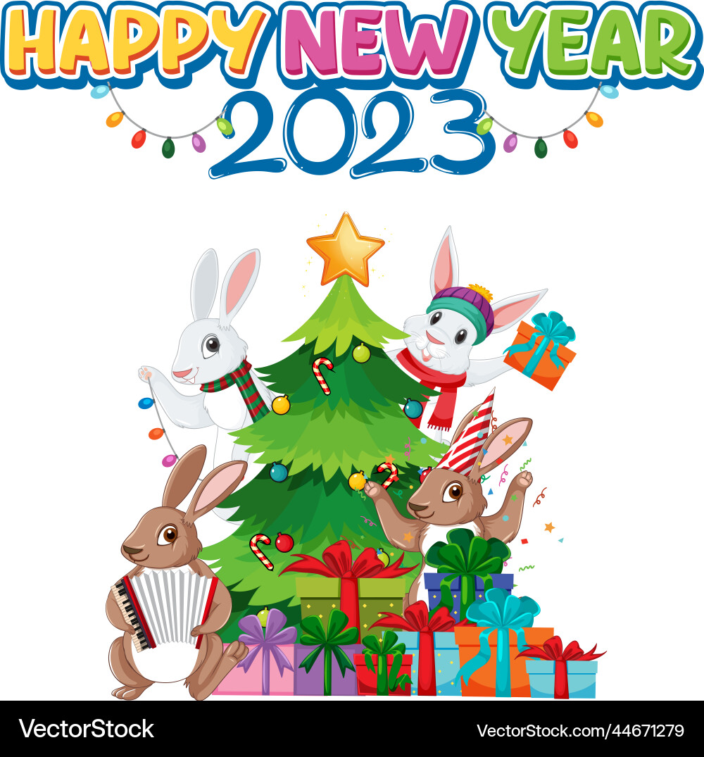 Merry christmas and happy new year 2023 Merry christmas and happy new year 2023 vector image