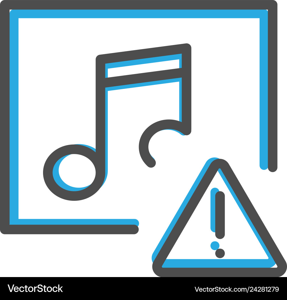 Music player icon design interaction line vector image