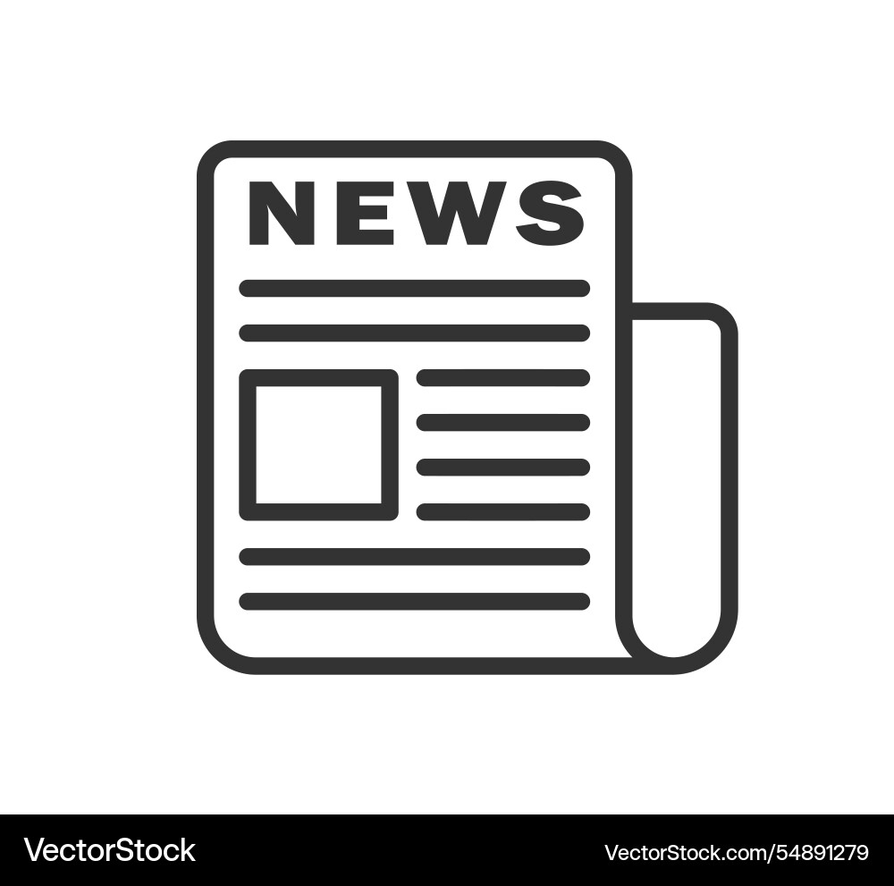 Newspaper icon symbol set world news paper logo s Vector Image