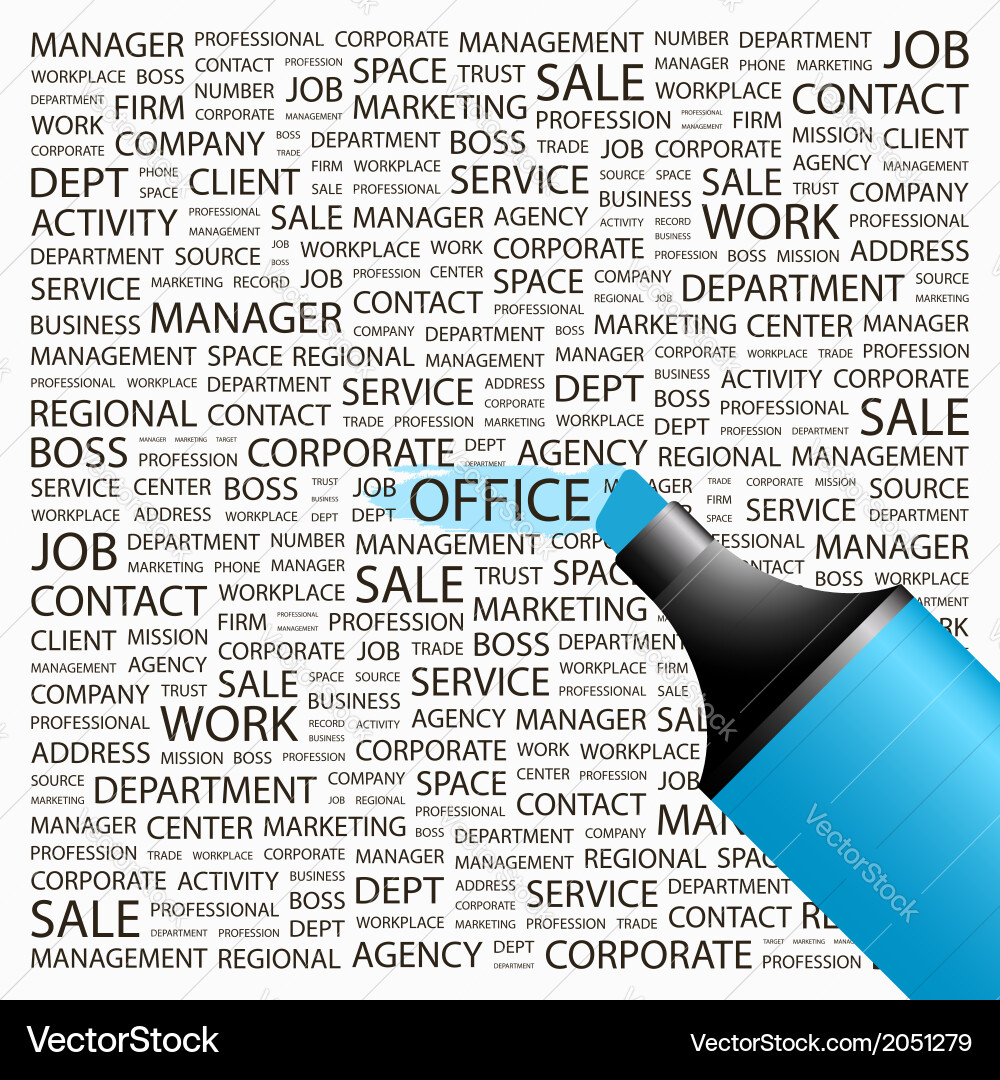Office Workspace Vector Image