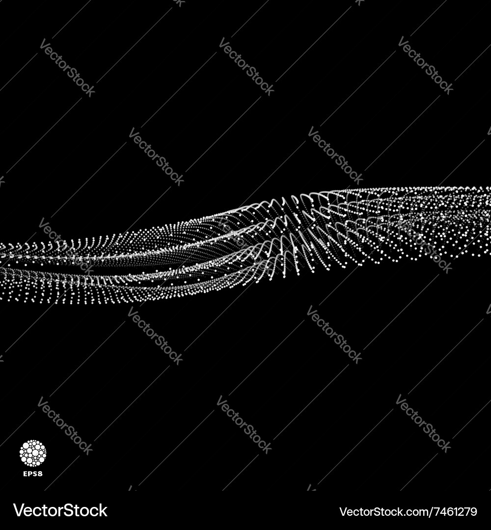 Point flow design template abstract vector image