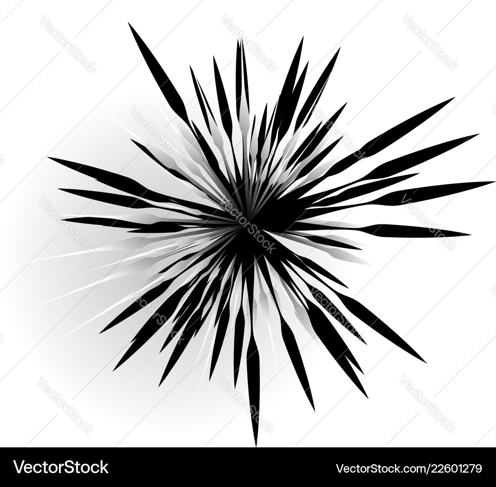 Random radial shape abstract geometric element Random radial shape abstract geometric element vector image
