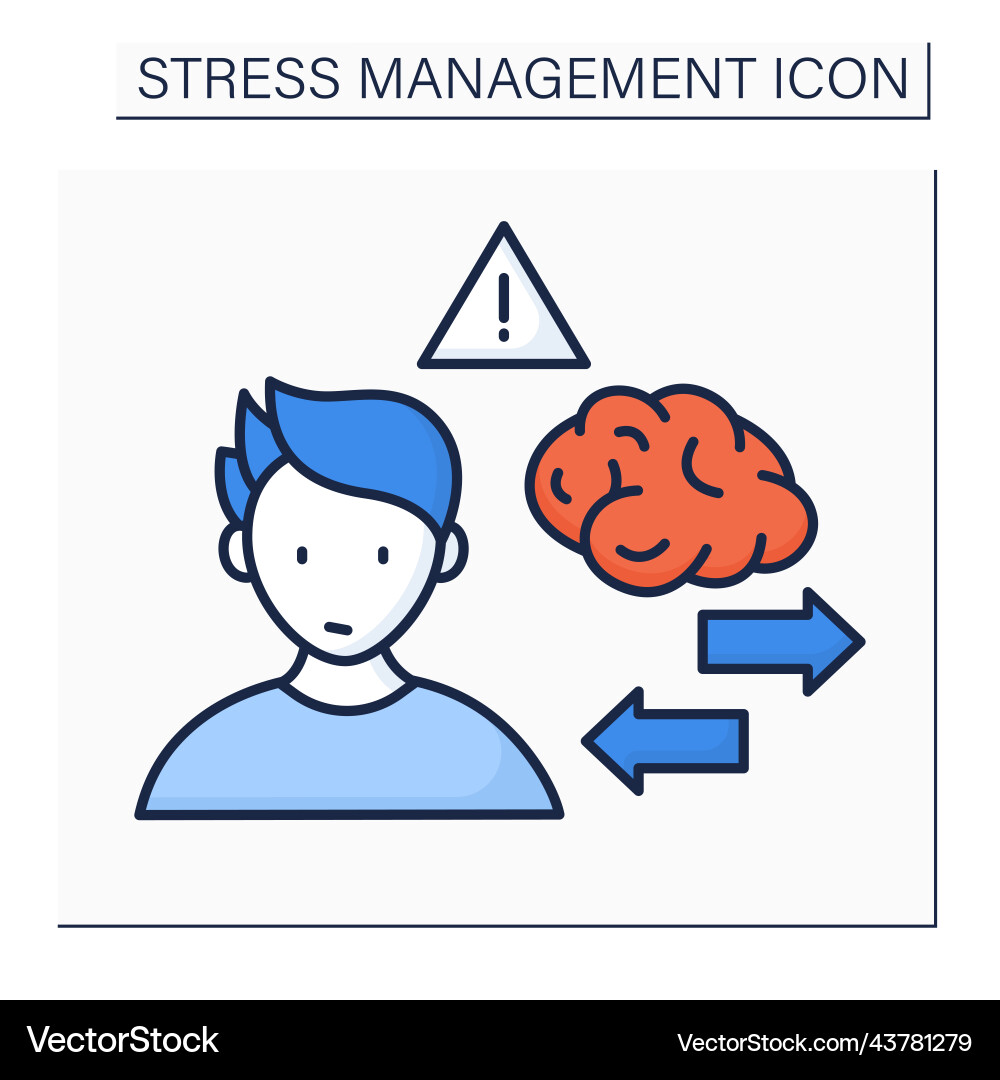 Reframe problems color icon Reframe problems color icon vector image