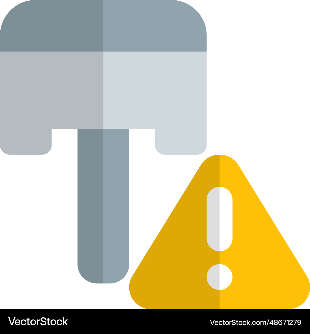 Safety indication activated while installing vector image