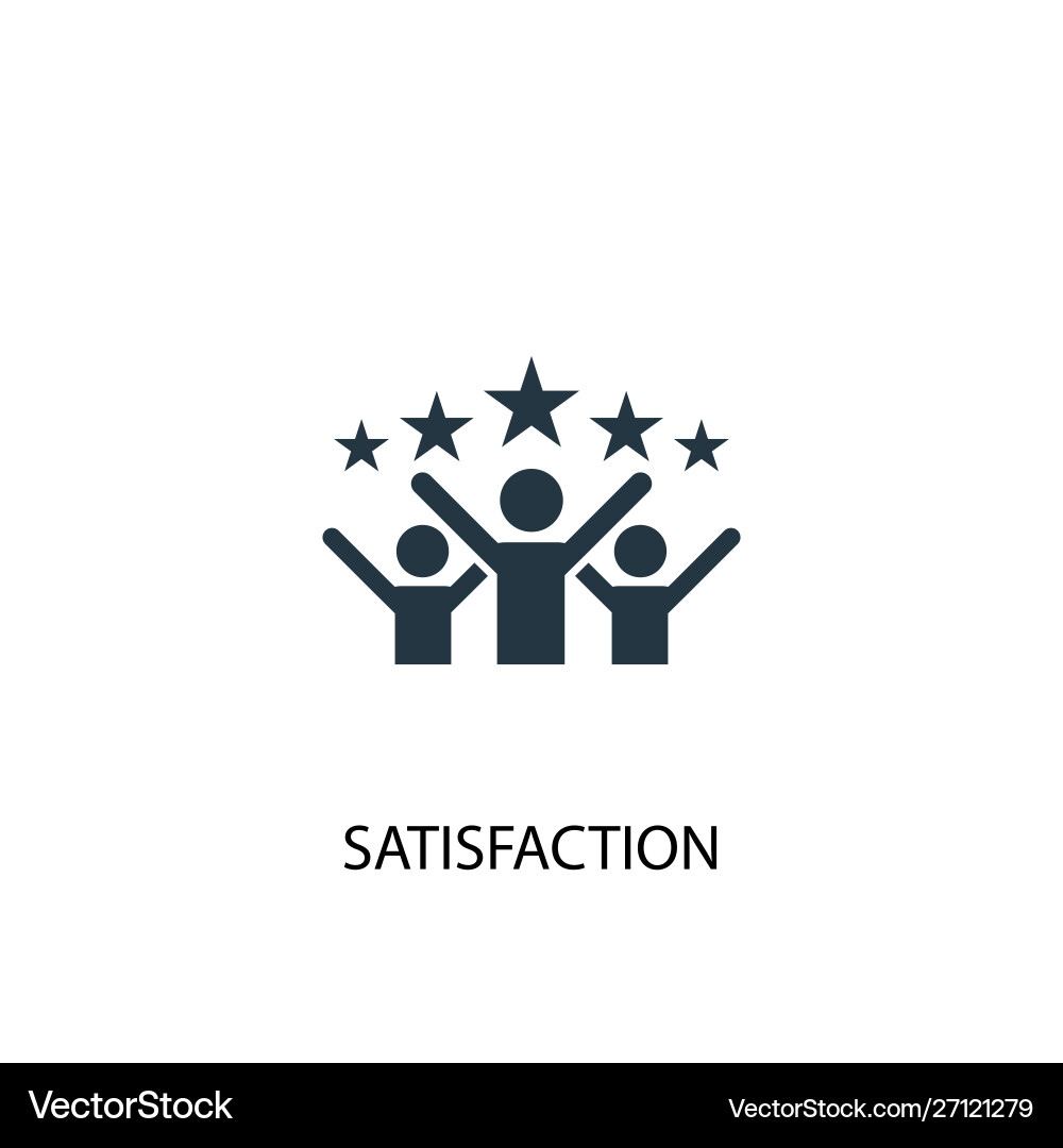Satisfaction Icon - Simple Element vector image