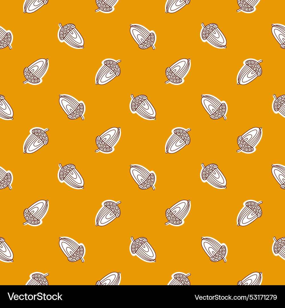 Seamless pattern with acorns Vector Image