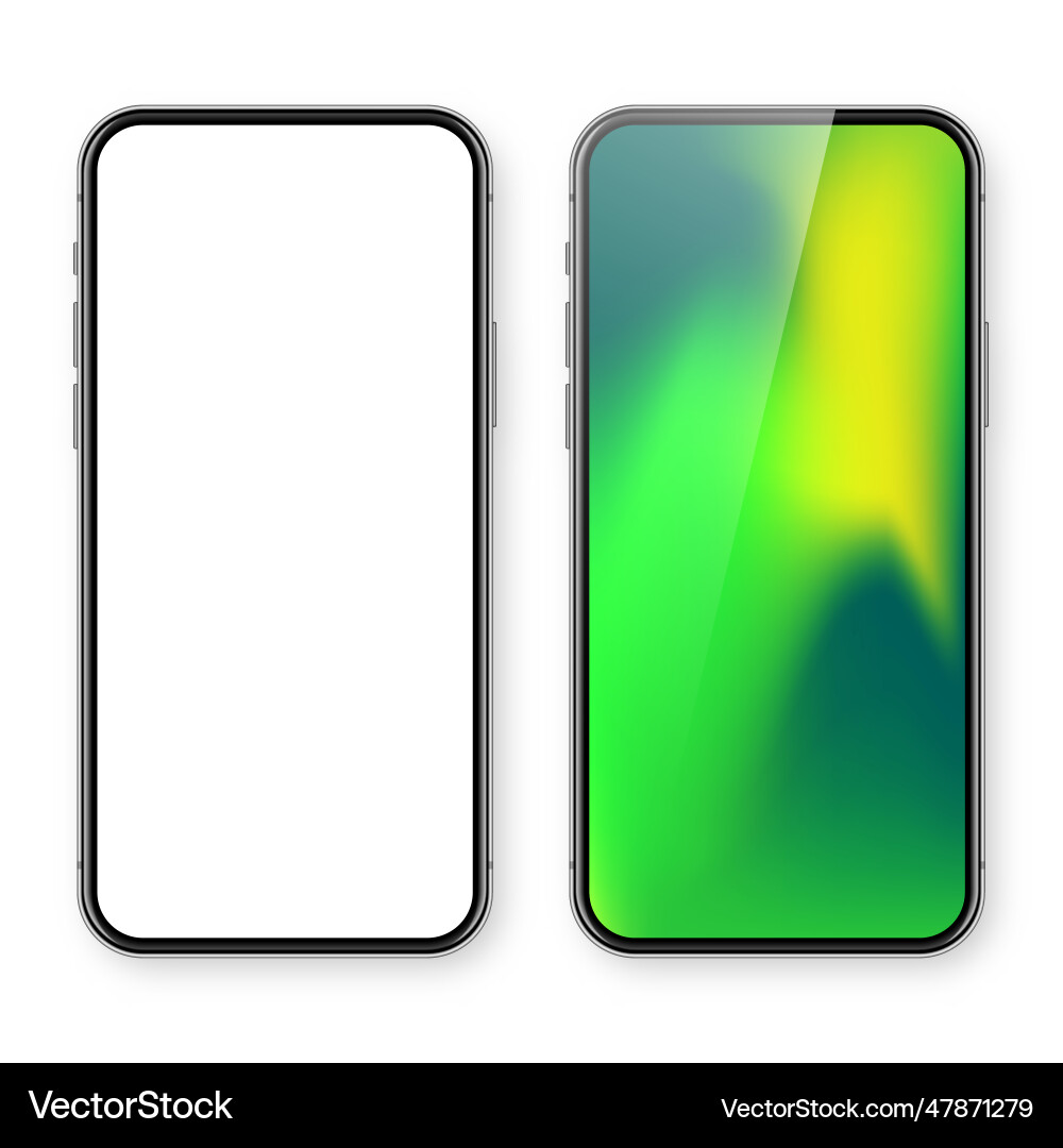Smartphone with blank touch screen and abstract Smartphone with blank touch screen and abstract vector image