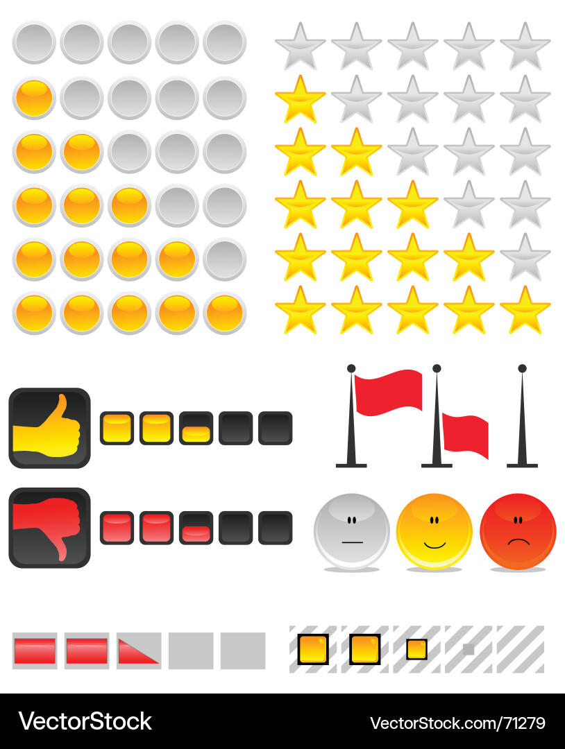 Star Rating Icons vector image