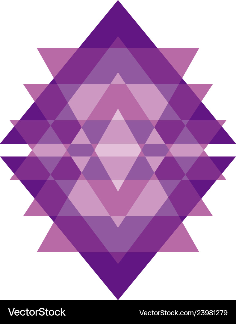 Triangle shape abstract intersection logo Vector Image