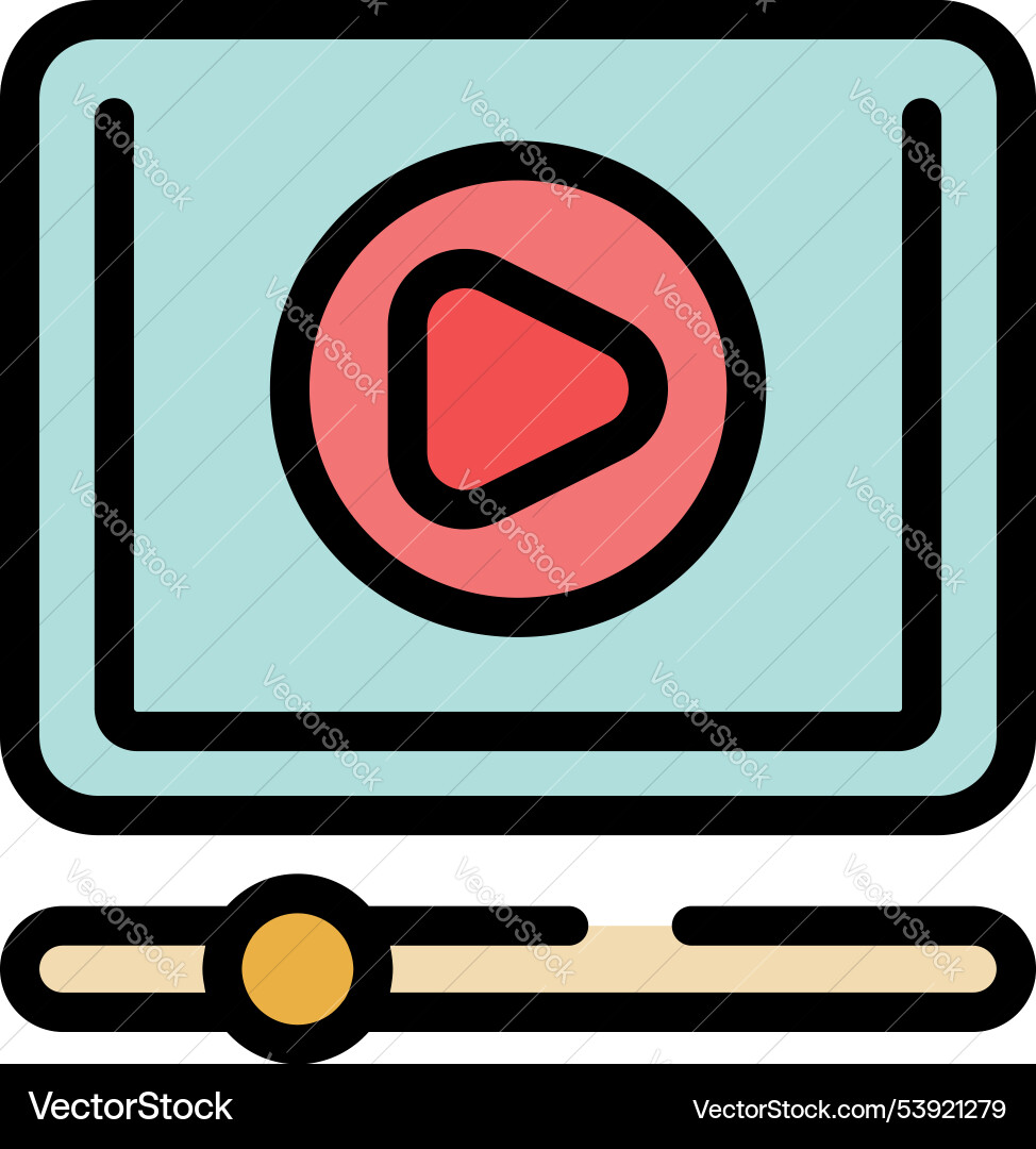 Video player interface showing streaming media Video player interface showing streaming media vector image