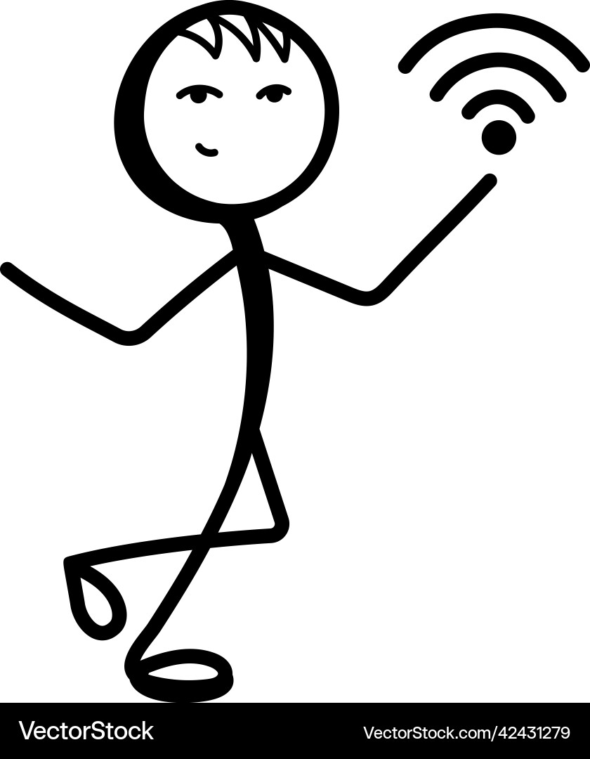 Wifi user Vector Image