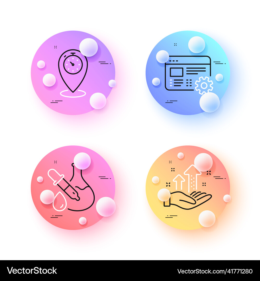 Analysis graph timer and web settings minimal vector image