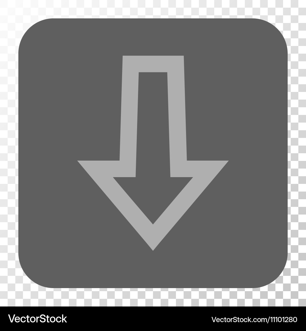Arrow down rounded square button Vector Image