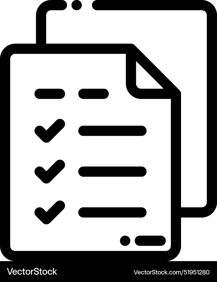 Checklist icon thin linear style design isolated Checklist icon thin linear style design isolated vector image