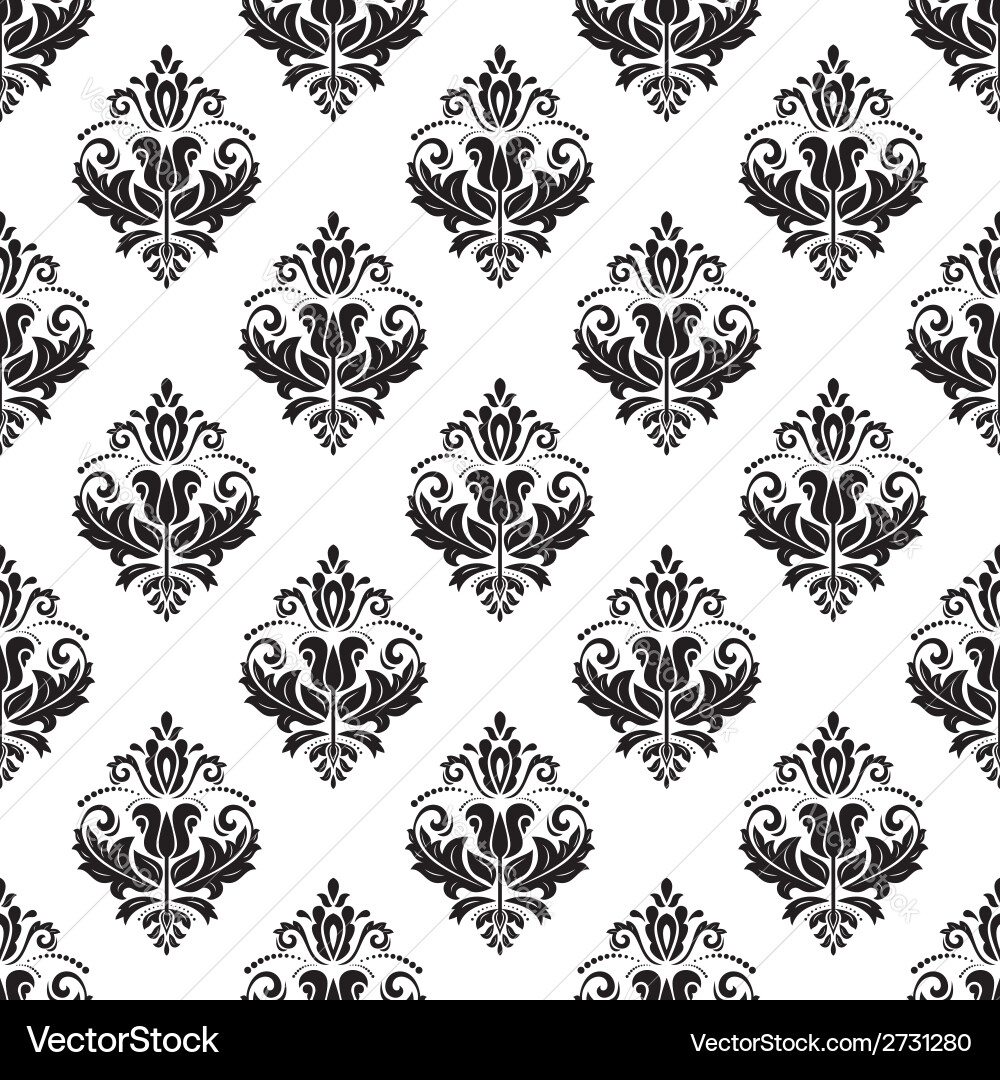 Damask seamless pattern abstract background vector image