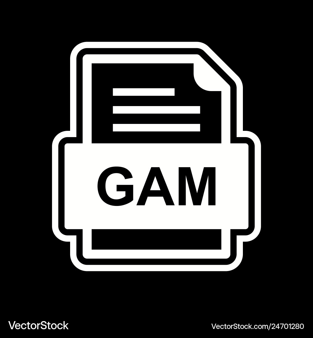 Gam file document icon Vector Image