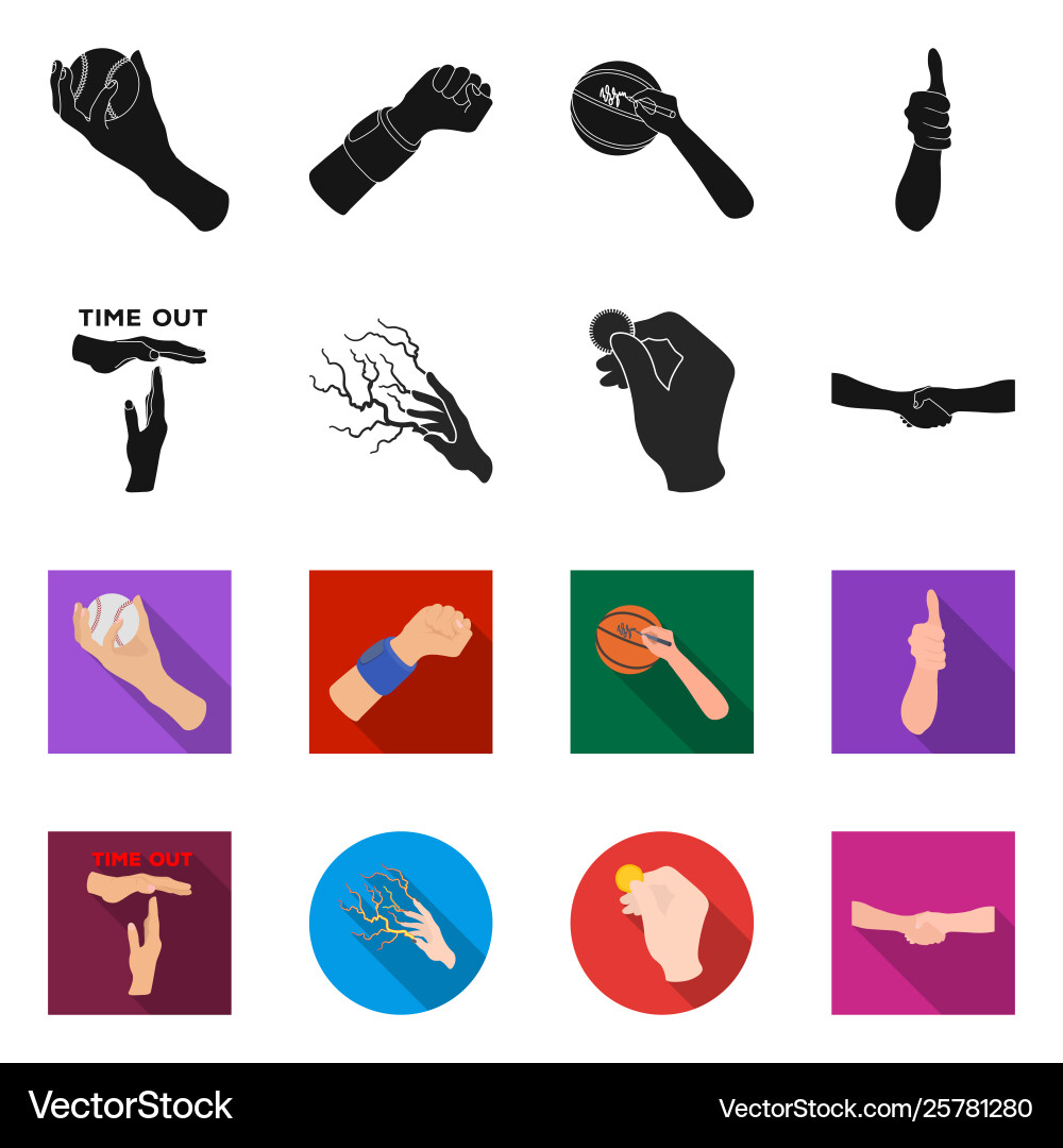 Isolated object animated and thumb sign set Vector Image