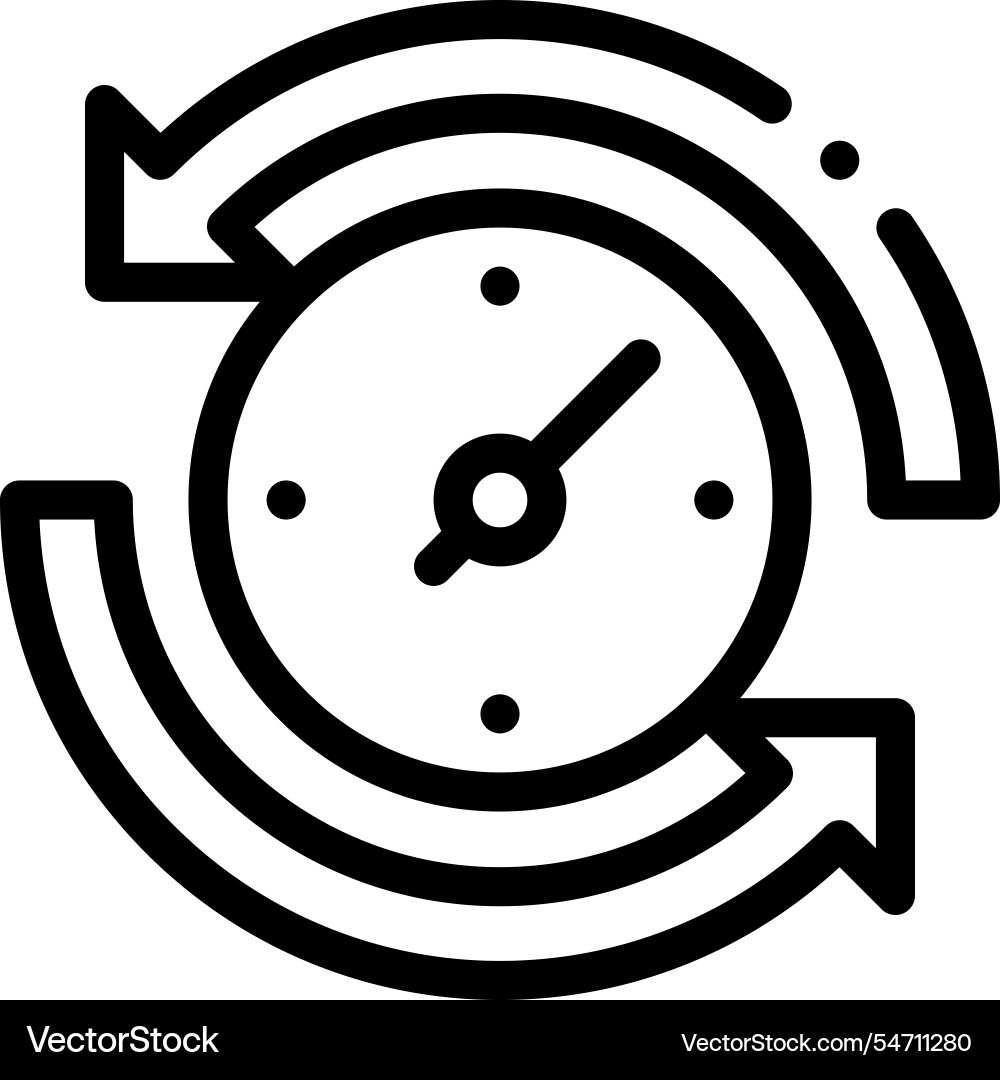 Loop icon thin linear style design isolated Loop icon thin linear style design isolated vector image