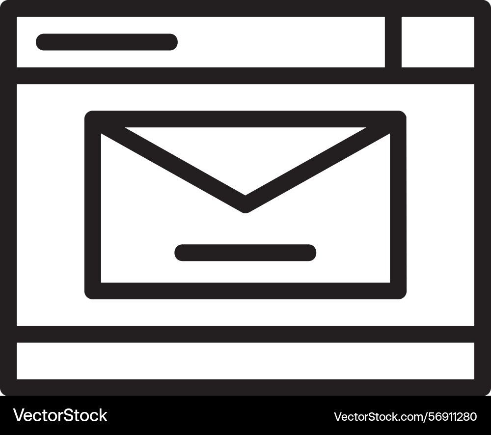 Mail linear style icon design vector image