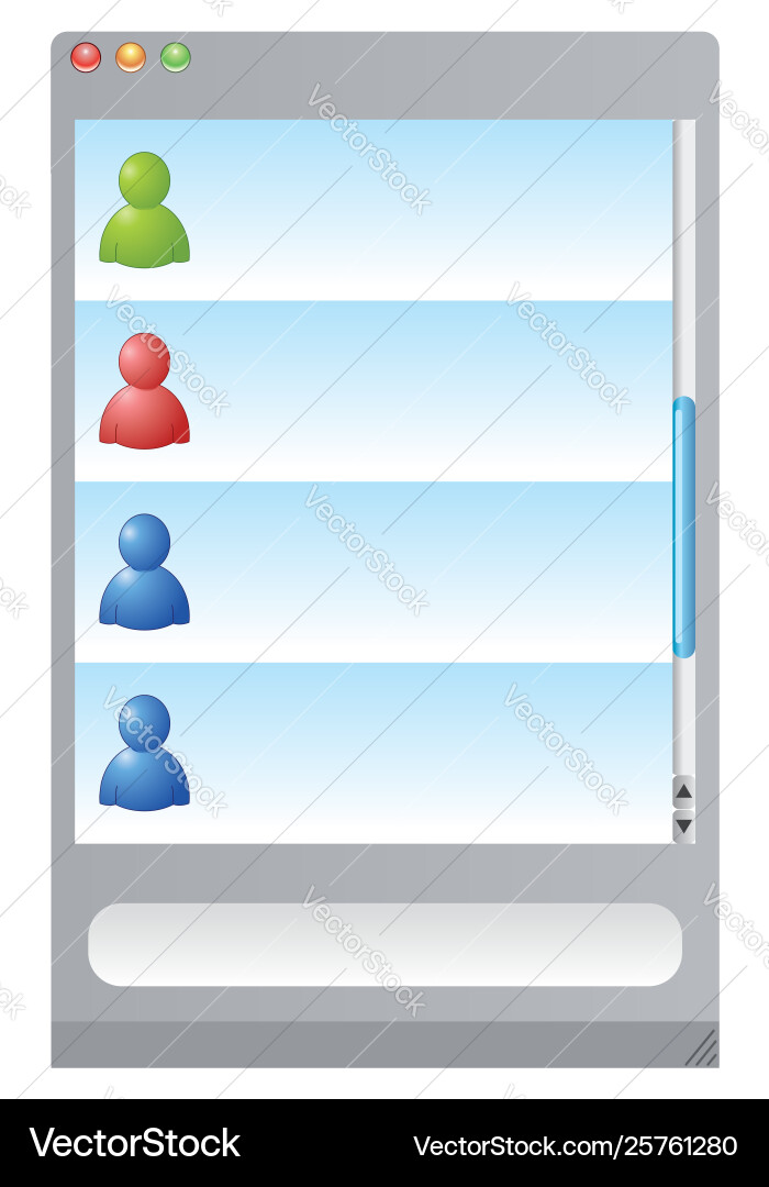 Messaging Browser Interface vector image