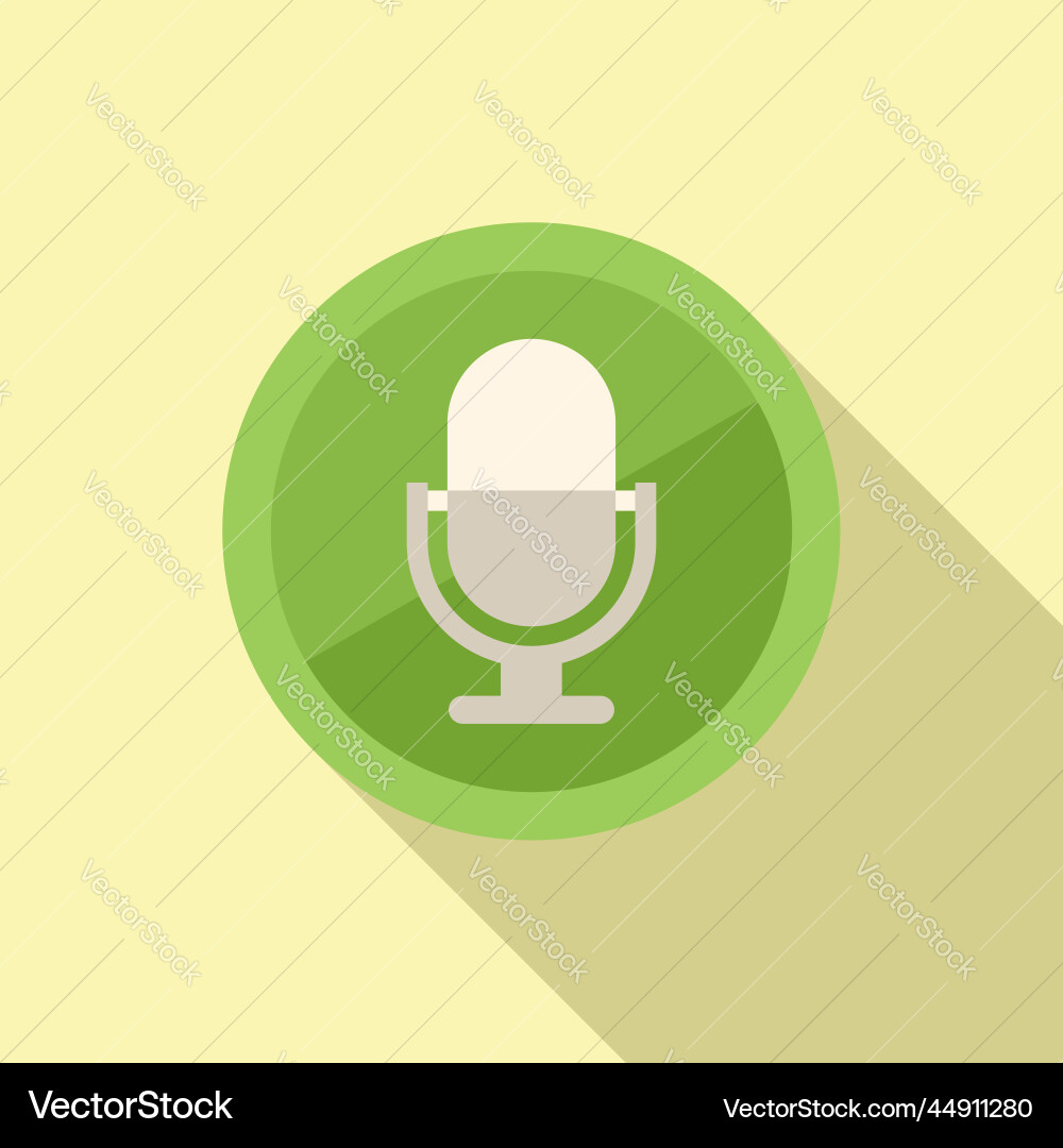 Microphone icon flat button interface Vector Image