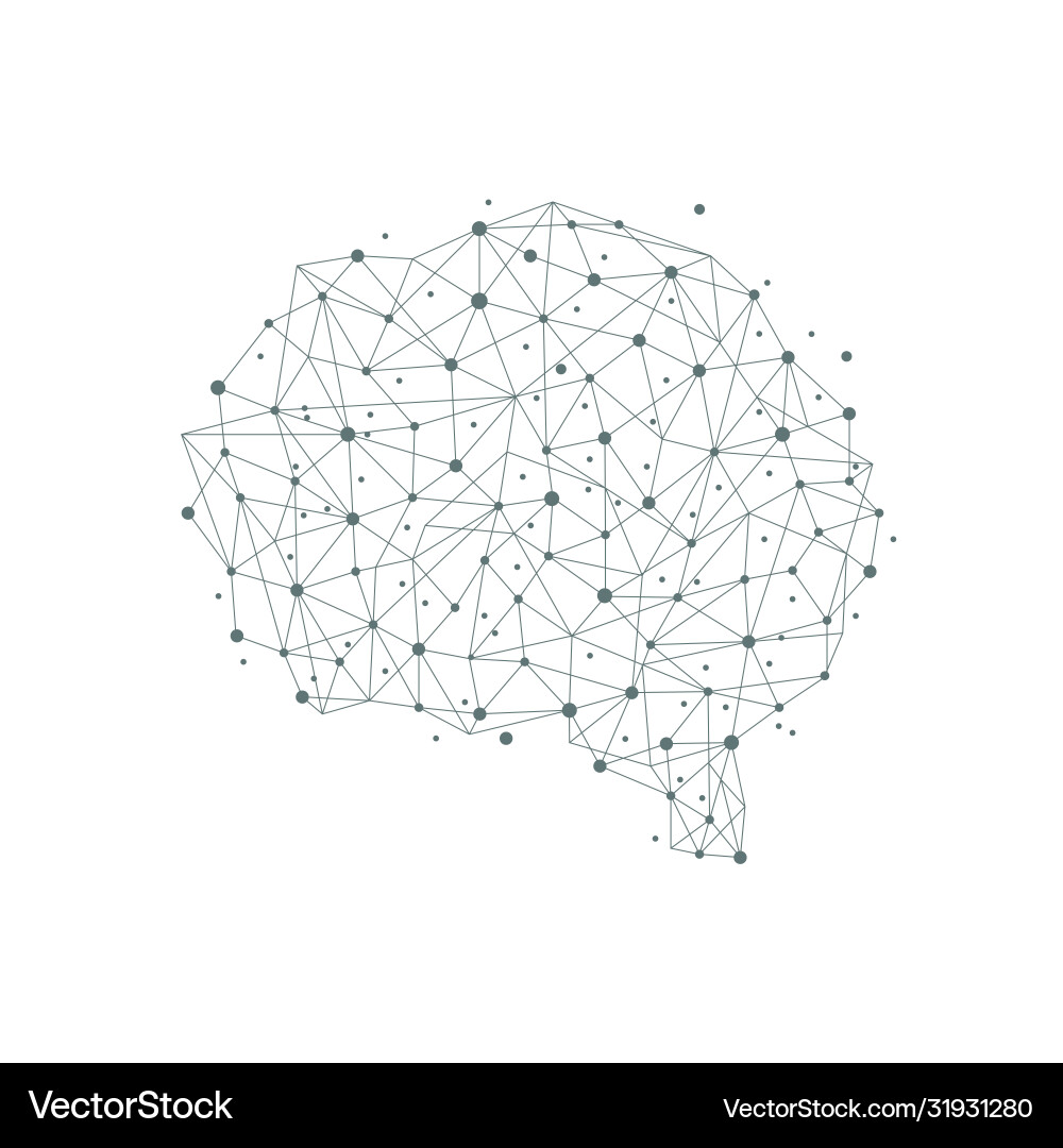 Neural Network Brain Symbol vector image
