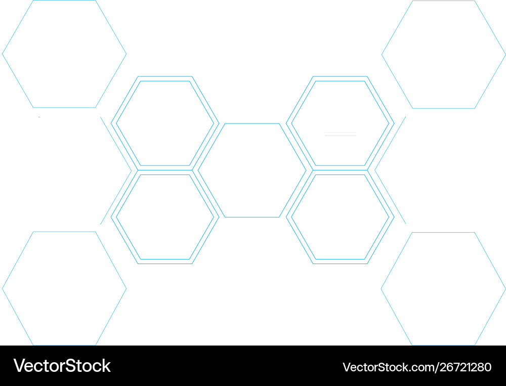 Plentiful hexagon and line loaded inside empty Plentiful hexagon and line loaded inside empty vector image