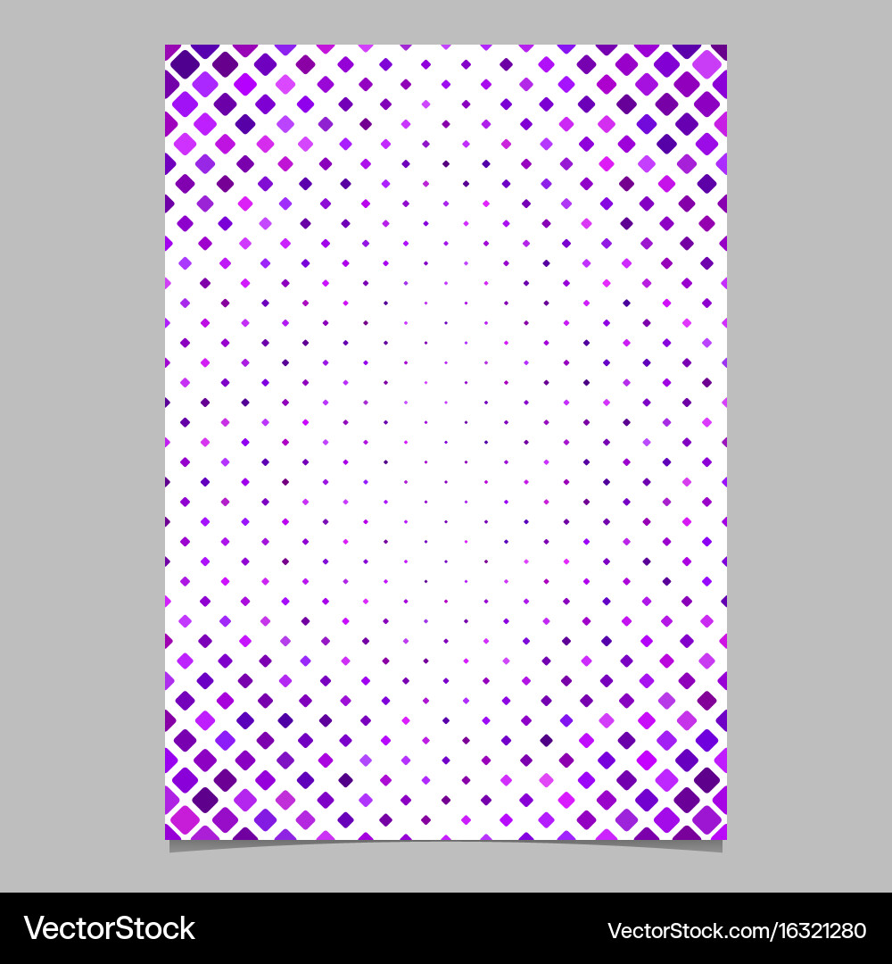 Purple diagonal square pattern page template vector image