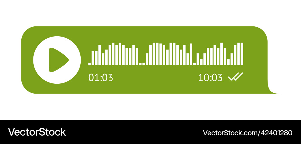 Recording of audio message template ui element Recording of audio message template ui element vector image