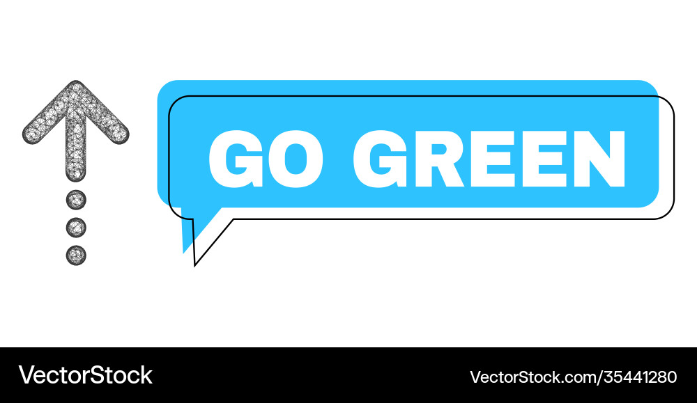 Shifted go green speech frame and linear send up Shifted go green speech frame and linear send up vector image