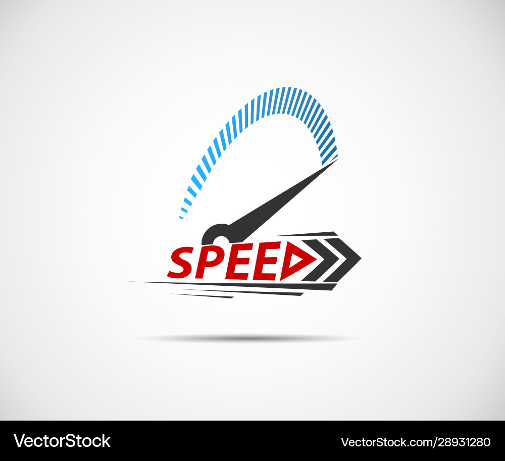 Speed logo racing event with main elements Speed logo racing event with main elements vector image