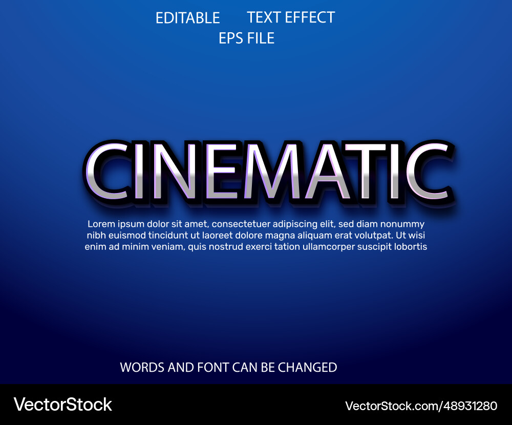 Text effect font editable typography 3d Text effect font editable typography 3d vector image