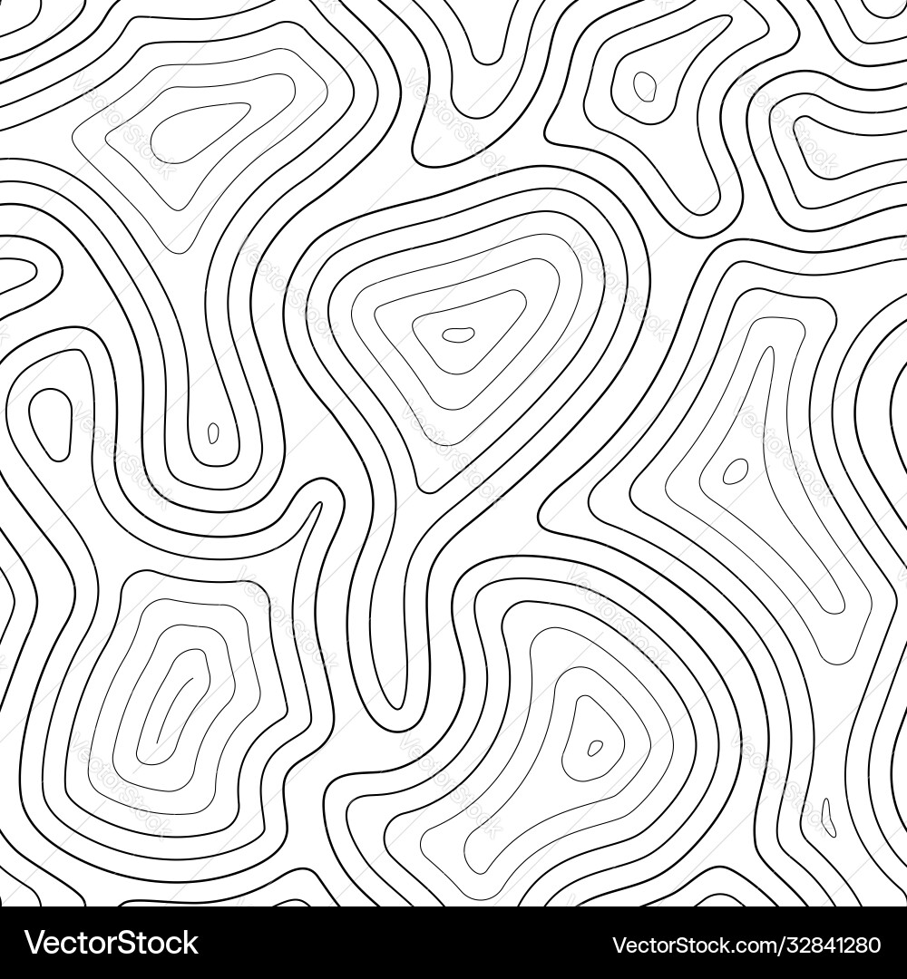 Topographic map seamless pattern Royalty Free Vector Image