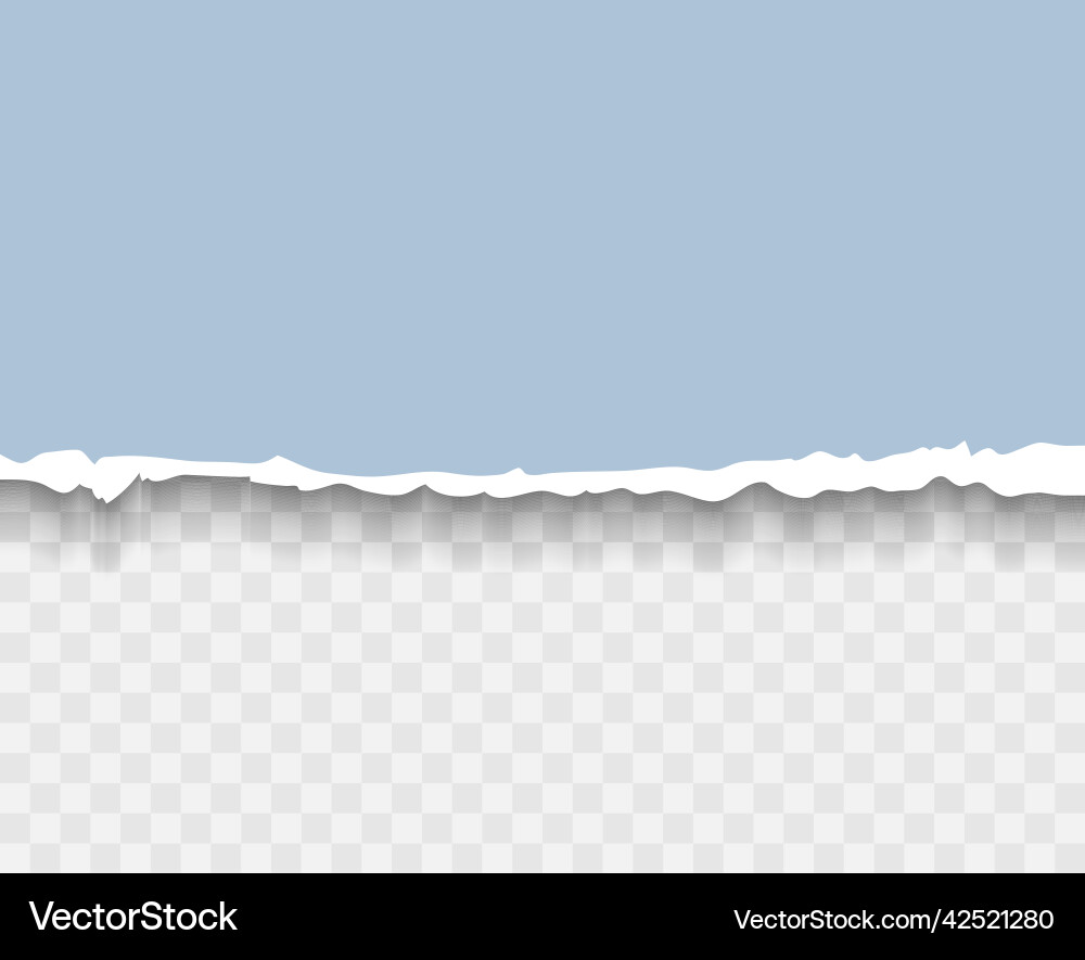 Torn paper with ripped edges and soft shadow Torn paper with ripped edges and soft shadow vector image