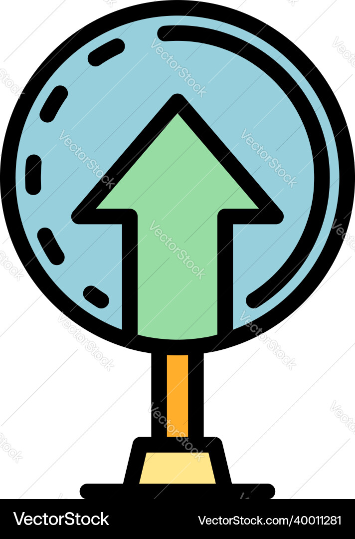 Arrow pointer icon color outline Arrow pointer icon color outline vector image
