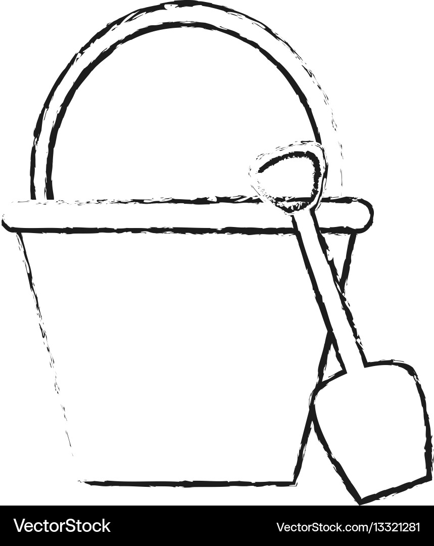 Bucket with handle icon image Vector Image