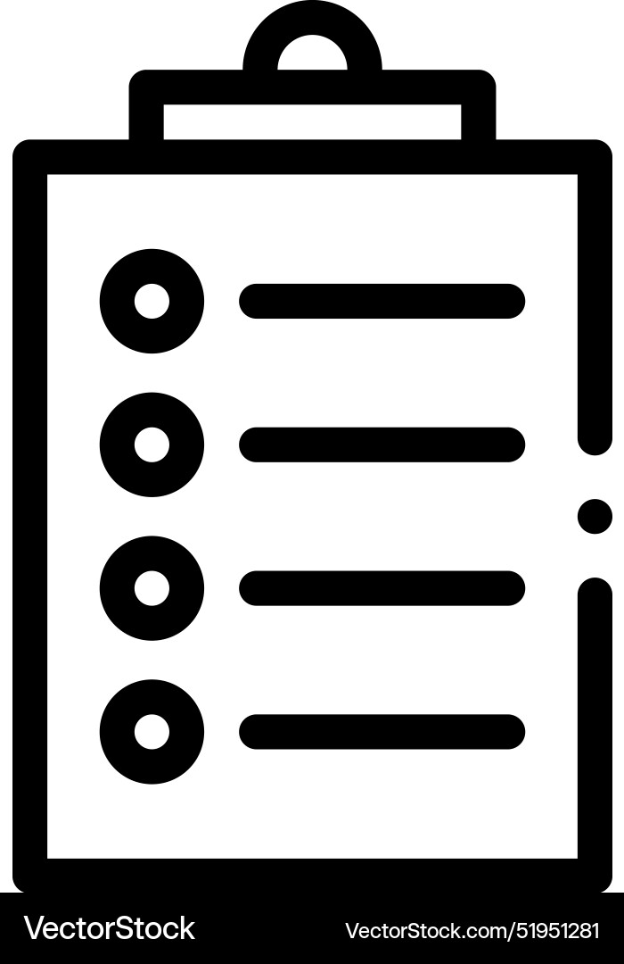 Checklist icon thin linear style design isolated vector image