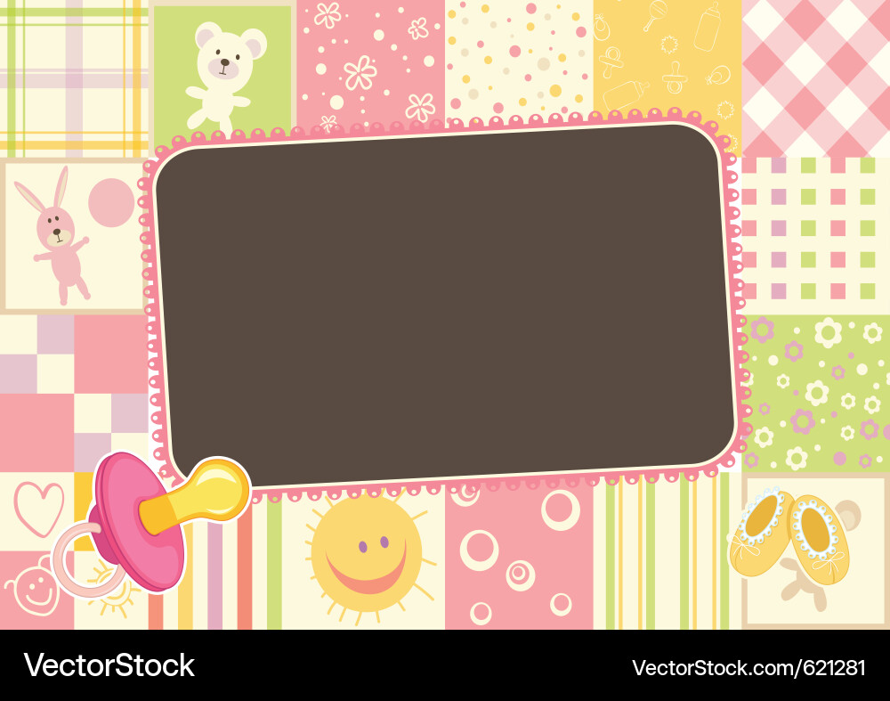 Children border of the patterns Vector Image