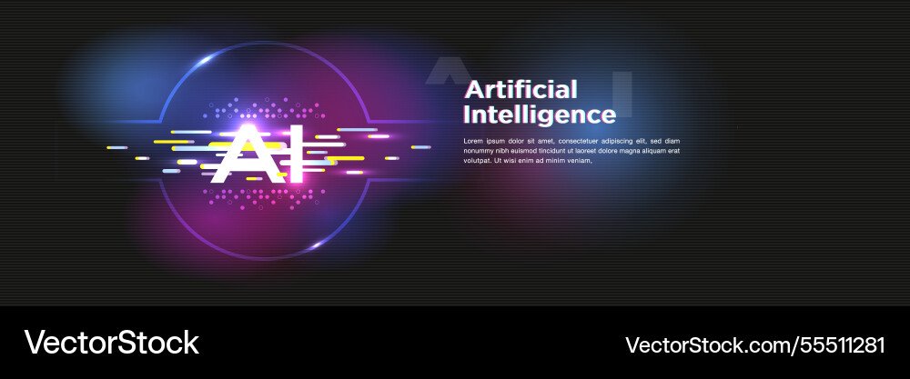 Concept of ai artificial intelligence technology Concept of ai artificial intelligence technology Vector Image